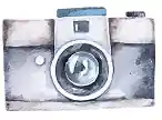 Decorative camera icon representing a memory vault