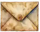 Decorative letter icon representing messages for the future